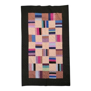 Amish Roman Stripes Contained Bars Quilt For Sale