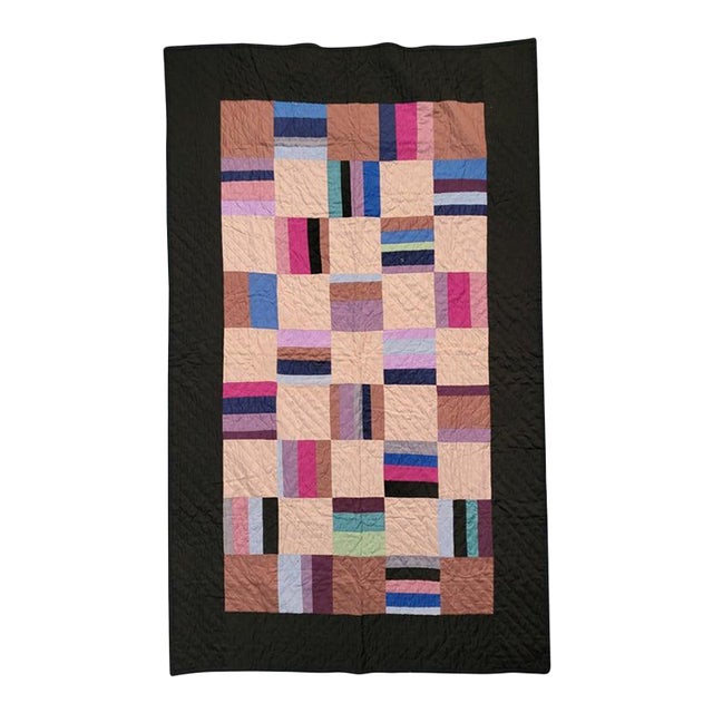 Amish Roman Stripes Contained Bars Quilt For Sale
