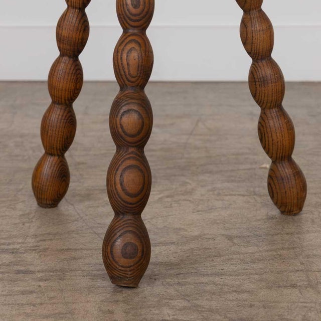 Wood 1950s French Wood Tripod Stool For Sale - Image 7 of 10