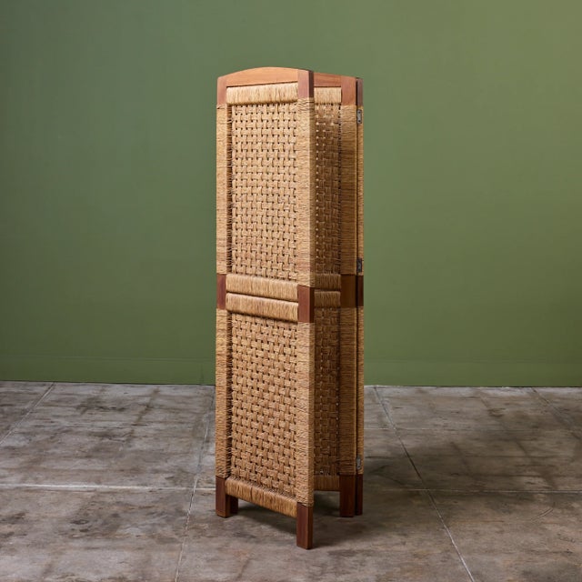 Mid-Century Modern Michael Van Beuren Woven Room Divider For Sale - Image 3 of 8