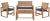 Brown Outdoor Living Set in Brown & Navy - 4 Pieces For Sale - Image 8 of 8
