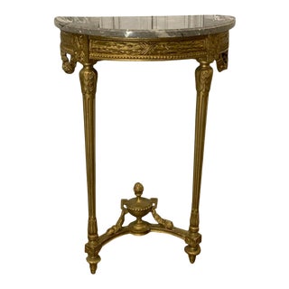 19th Century French Demilune Console For Sale