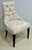 Pair of Thomas Pheasant for Baker Side Chairs in Designer Linen & Rubelli For Sale - Image 11 of 11