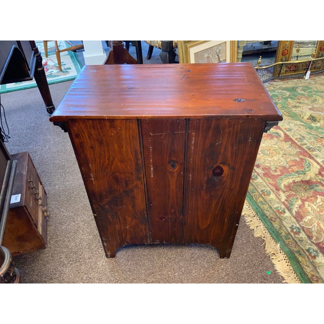 Circa 1980’s country American cupboard, reproduction of an antique design. Signed on bottom, handcrafted.