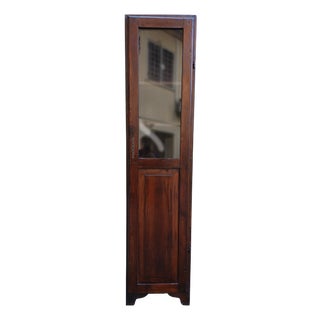 Small Tuscan Chestnut Display Cabinet, Early 1900s For Sale