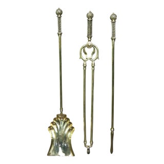 Art Deco Fireplace Fire Tools, 1920, Set of 3 For Sale