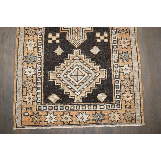 1930s persian heriz rug in a Dark Brown tone, almost a black tone