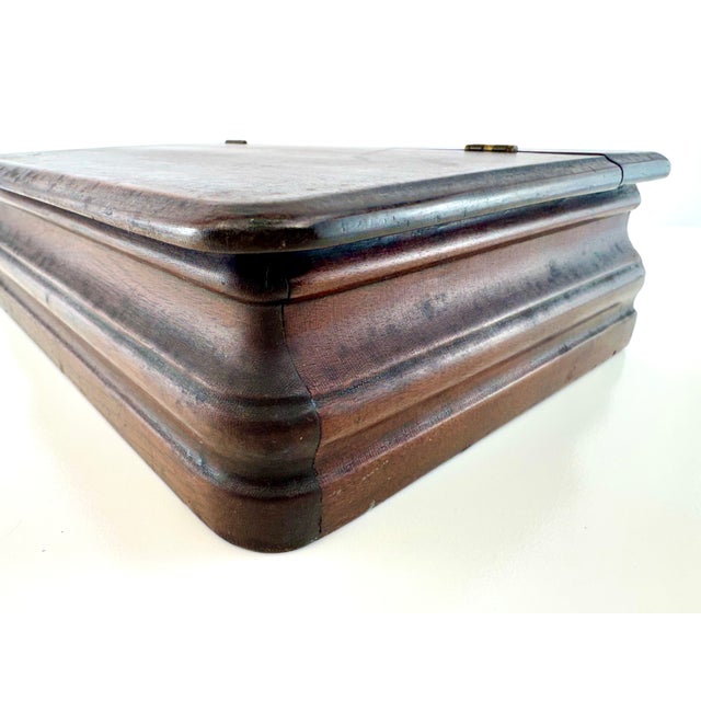 Brown 19th Century Dark Wood Hinged Document Box For Sale - Image 8 of 15