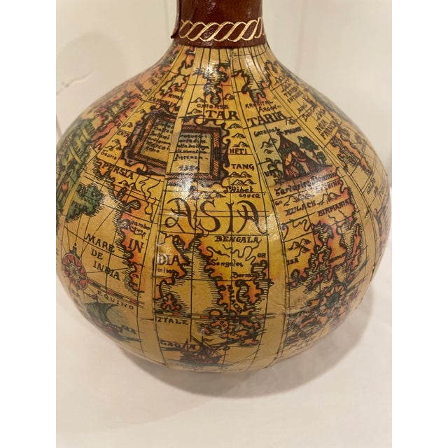 Vintage 1960s Italian Old World Map Decanter For Sale - Image 4 of 9