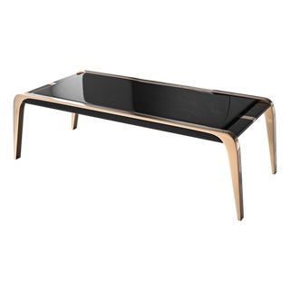 "Safari" Desk With Bronze and Stainless Steel, Handmade For Sale