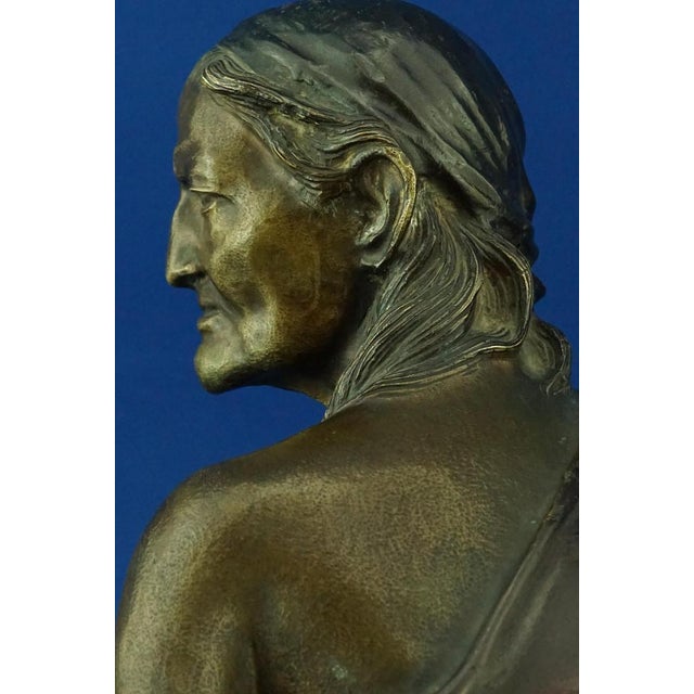 Vincenzo Gemito, Art Nouveau bronze sculpture titled La Sibilla, 19th Century, Naples Italy For Sale - Image 17 of 18