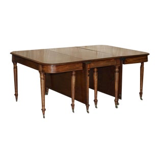 Antique George III Flamed Hardwood Fully Extending Dining Table, 1820 For Sale