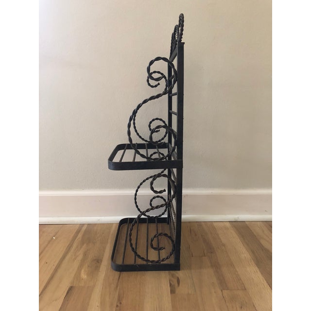 Vintage Wrought Iron Wall Bakers Rack Chairish