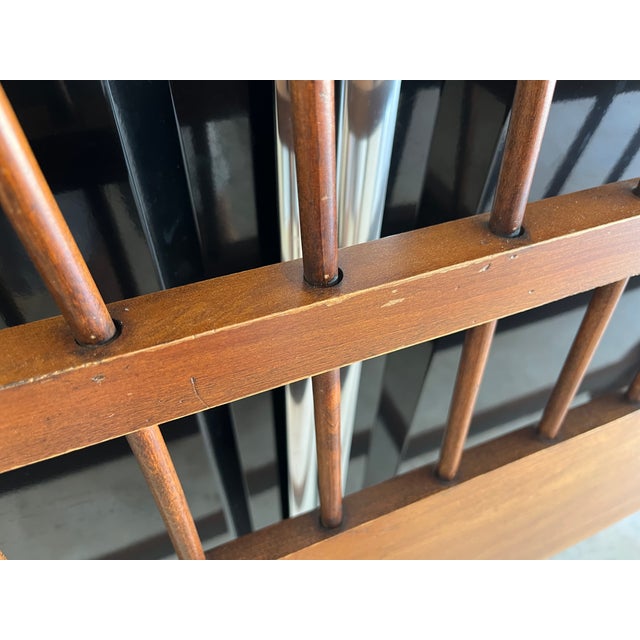 1990s Ethan Allen Country French Queen Wheat Back Bed Frame For Sale - Image 10 of 12