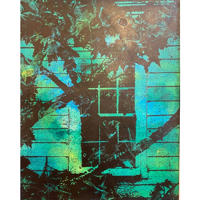 This is a one-of-a-kind print (monoprint) combining various medium. I have transferred my own photo taken after a violent...