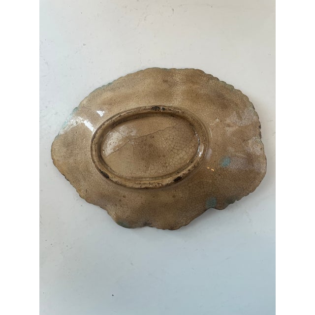 1930s 1930s 3 Victorian Majolica Leaf Form Ceramic Dishes or Ashtrays For Sale - Image 5 of 7