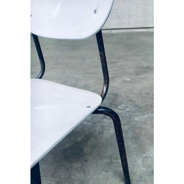 Metal Industrial Dutch Stacking Chairs, 1960s, Set of 10 For Sale - Image 7 of 18