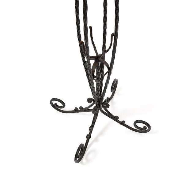 Wrought iron planter. Handmade, unwelded, with fused rivet joints. Monza, circa end of the XIX century