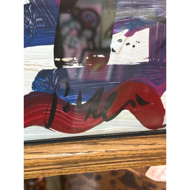 1970s 1970s Peter Keil “Miro and Me” Abstract Colorful Painting For Sale - Image 5 of 8