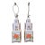 Pair of Tiered Lucite Floral Decal Table Lamps For Sale