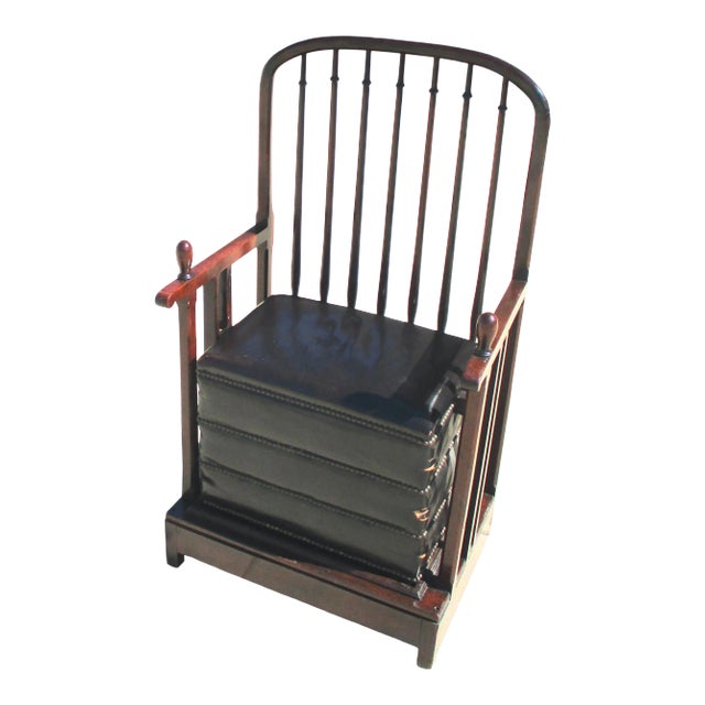 Antique Windsor Back Mahogany Exercise Chair Circa 1910 For Sale