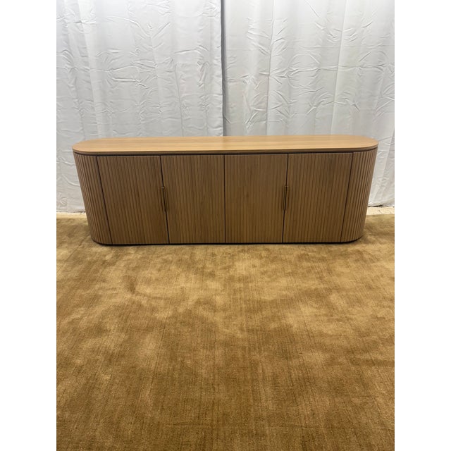 Brown Rh Restoration Hardware Byron 4-Door Media Console – 84” For Sale - Image 8 of 18