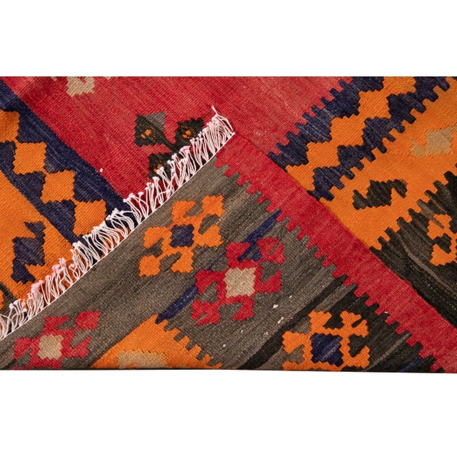 1960s Mid-20th Century Vintage Persian Kilim, 5'0" X 11'0" For Sale - Image 5 of 11