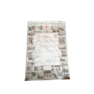 American Red Cross Map of Italy, First World War, 1919 For Sale