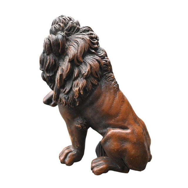 French Artist, Lion Sculpture, 1600s, Wood For Sale - Image 6 of 8