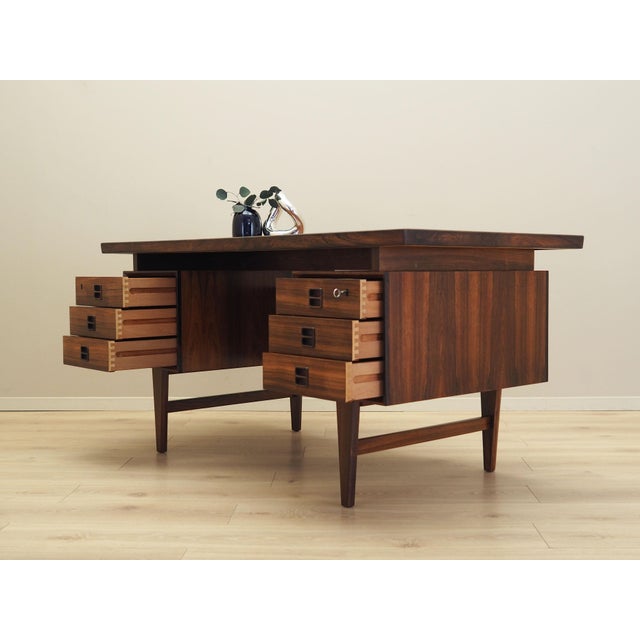 Danish Rosewood Desk, 1960s For Sale - Image 4 of 18