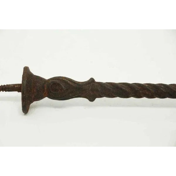 Victorian Cast Iron Plant Screw Hook For Sale - Image 4 of 5