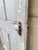 Early 20th Century Antique Architectural Salvage Gray White Distress Painted Wooden Interior Door For Sale - Image 5 of 12