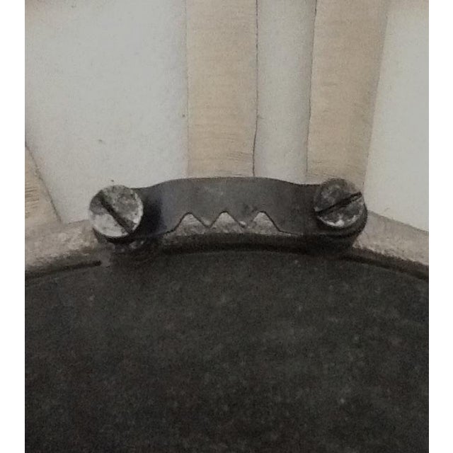 Metal Chrome Greek Key 15" Round Mirror For Sale - Image 7 of 7