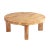 Contemporary Modern Round Teak Coffee Table For Sale - Image 3 of 9