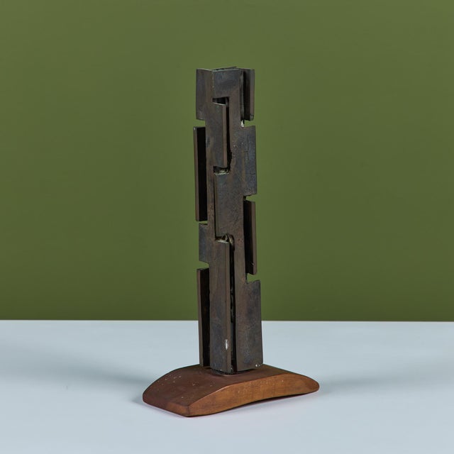 Bronze Mounted Brutalist Sculpture For Sale In Los Angeles - Image 6 of 11
