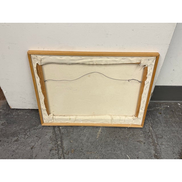 Post Modern Colorful Landscape of Bare Trees, Framed For Sale - Image 9 of 12