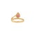 Metal 1 Carat Flaoting Ruby Diamond Halo Contemporary Ring in 14k Yellow Gold Size 6.5 For Sale - Image 7 of 11