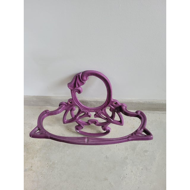 Art Nouveau Enameled Cast Iron Bathroom Set, 1890s, Set of 2 For Sale - Image 4 of 12