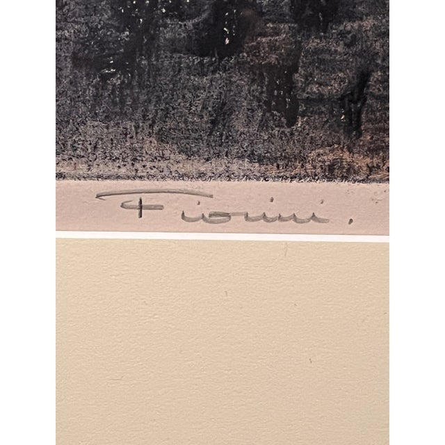 Mid 20th Century Fiorini Abstract Etching Aquatint 55/100 SF Michael Thompson Gallery Framed For Sale - Image 5 of 6
