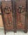 Wood Chinese Double Sided Black Lacquered and Decorated 5 Fold Floor Screen For Sale - Image 7 of 10
