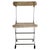 Folding Chair in Wood and Metal For Sale - Image 3 of 9