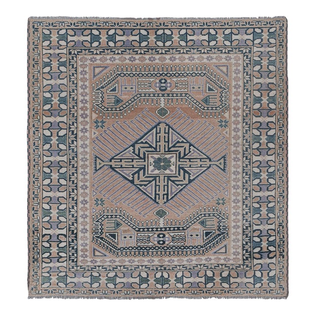 Turkish Square Oushak Rug 6' X 6'3'' For Sale