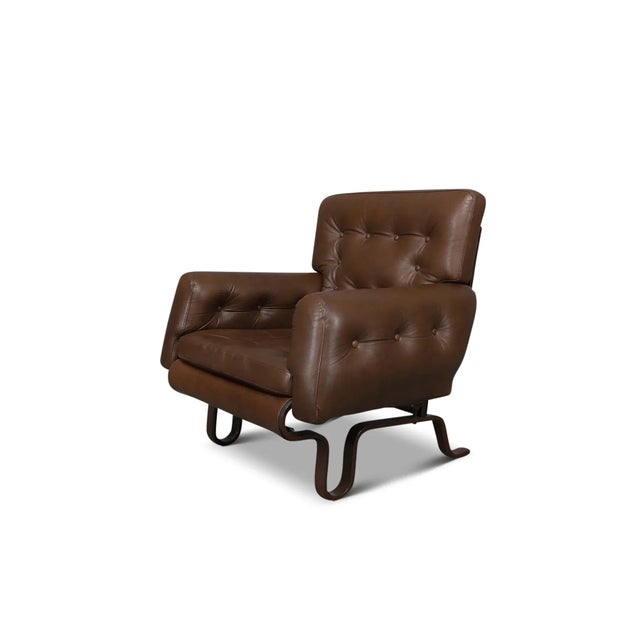 Metal Floating Design Lounge Chair By Eric Sigfrid Persson For Sale - Image 7 of 7