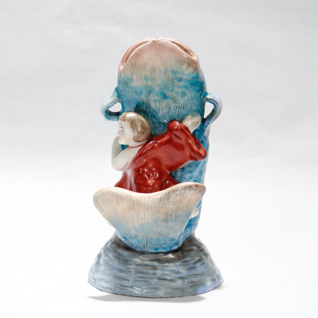 Japanese Antique Japanese Okimono Porcelain Figurine of Kintaro For Sale - Image 3 of 16