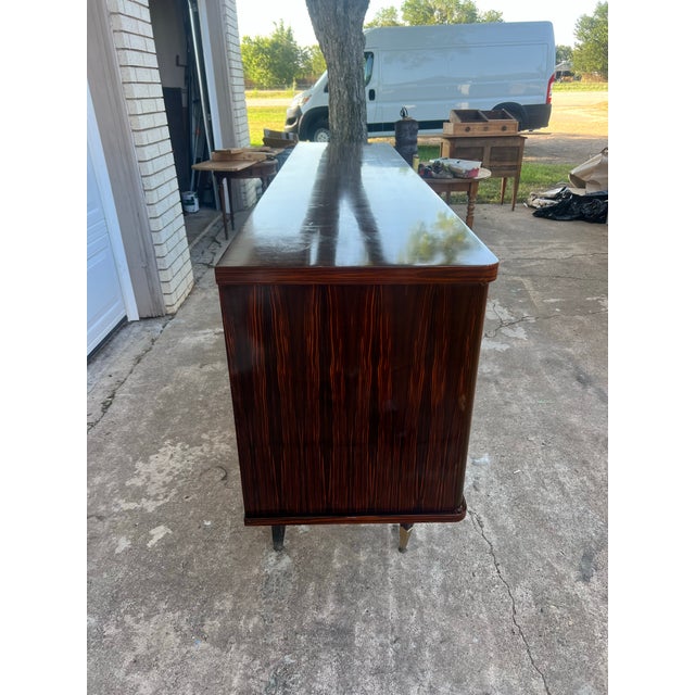 Wood French Art Deco Macassar Ebony Sideboard or Credenzas 1940s For Sale - Image 7 of 12