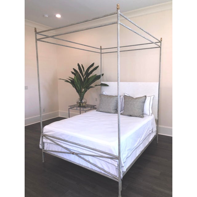 The Orleans Canopy Bed is meticulously handcrafted in New Orleans in the style of the Neo-classic period with a wrapped X...