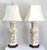 Wood Lamps Huge 26" Antique Pair White Blanc De Chine New Sockets For Sale - Image 7 of 16