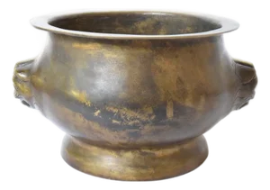 Bronze Cup with Animals Figures Handles