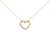 A serenade of devotion circles your neckline: an airy open heart traced by a continuous procession of tiny, rounded puffed...