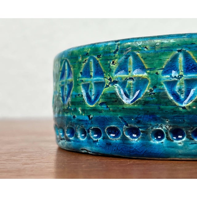 Mid-Century Modern Rimini Blu Pottery Candleholder by Aldo Londi for Bitossi, Italy, 1960s For Sale - Image 6 of 18